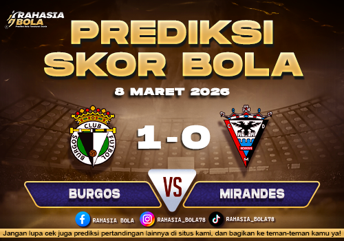Prediksi Skor Bola Burgos vs Mirandes 8 Maret 2026