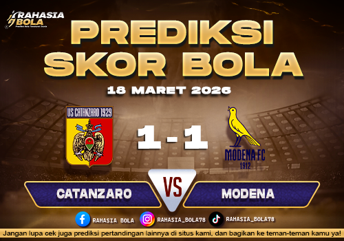 Prediksi Skor Bola Catanzaro vs Modena 18 Maret 2026