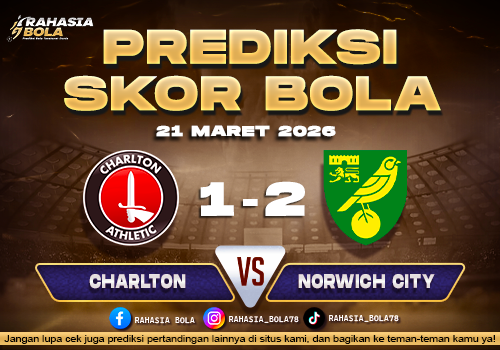 Prediksi Skor Bola Charlton vs Norwich 21 Maret 2026