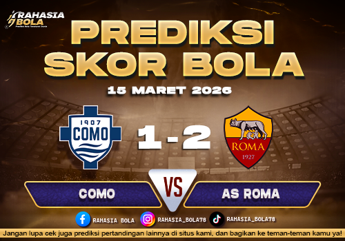 Prediksi Skor Bola Como vs AS Roma 15 Maret 2026