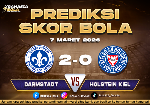 Prediksi Skor Bola Darmstadt vs Holstein Kiel 7 Maret 2026