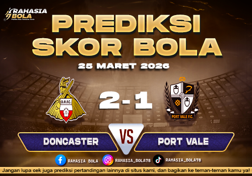 Prediksi Skor Bola Doncaster vs Port Vale 25 Maret 2026