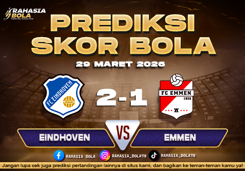 Prediksi Skor Bola Eindhoven vs Emmen 29 Maret 2026