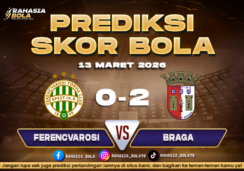 Prediksi Skor Bola Ferencvarosi vs Braga 13 Maret 2026