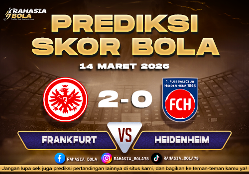 Prediksi Skor Bola Frankfurt vs Heidenheim 14 Maret 2026