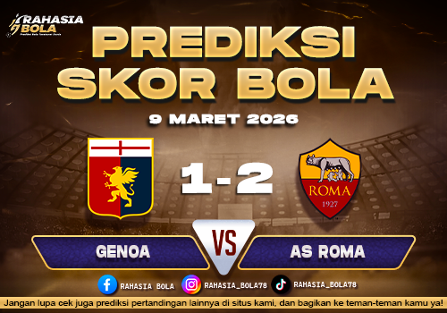 Prediksi Skor Bola Genoa vs AS Roma 9 Maret 2026