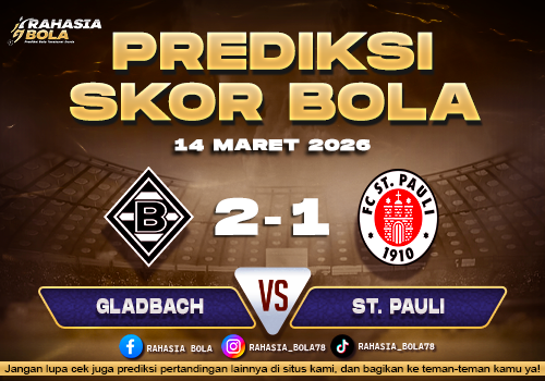 Prediksi Skor Bola Gladbach vs St. Pauli 14 Maret 2026