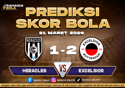 Prediksi Skor Bola Heracles vs Excelsior 21 Maret 2026