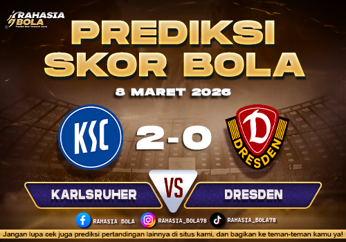 Prediksi Skor Bola Karlsruher vs Dynamo Dresden 8 Maret 2026