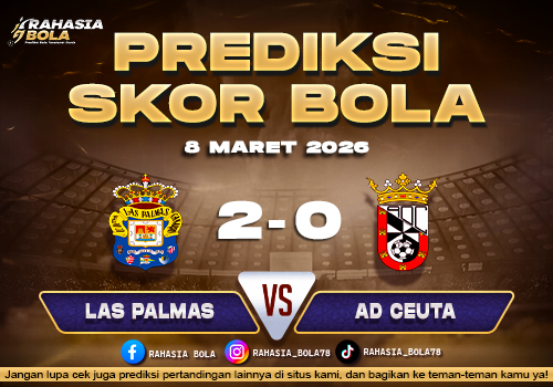 Prediksi Skor Bola Las Palmas vs AD Ceuta 8 Maret 2026