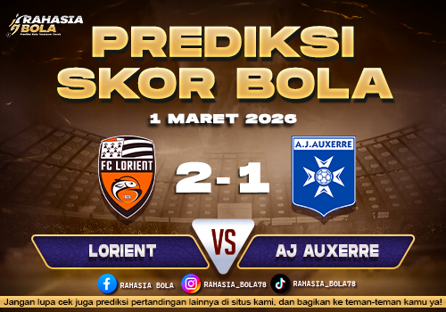 Prediksi Skor Bola Lorient vs AJ Auxerre 1 Maret 2026