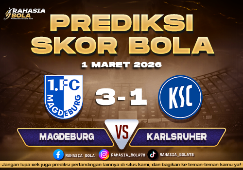 Prediksi Skor Bola Magdeburg vs Karlsruher 1 Maret 2026