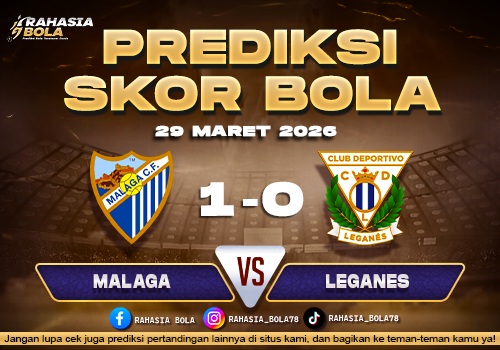 Prediksi Skor Bola Malaga vs Leganes 29 Maret 2026