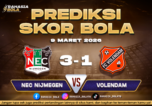 Prediksi Skor Bola NEC Nijmegen vs Volendam 9 Maret 2026