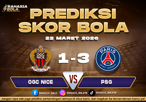 Prediksi Skor Bola OGC Nice vs PSG 22 Maret 2026