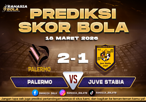 Prediksi Skor Bola Palermo vs Juve Stabia 18 Maret 2026