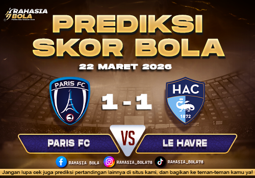 Prediksi Skor Bola Paris FC vs Le Havre 22 Maret 2026