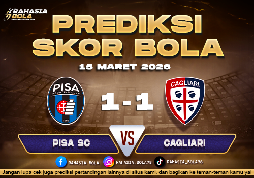 Prediksi Skor Bola Pisa vs Cagliari 15 Maret 2026