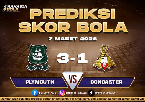 Prediksi Skor Bola Plymouth vs Doncaster 7 Maret 2026