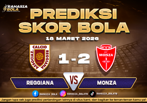 Prediksi Skor Bola Reggiana vs Monza 18 Maret 2026