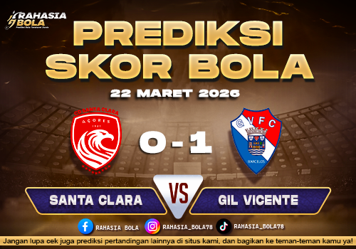 Prediksi Skor Bola Santa Clara vs Gil Vicente 22 Maret 2026
