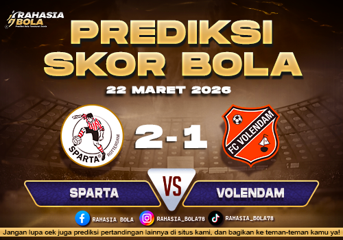 Prediksi Skor Bola Sparta vs Volendam 22 Maret 2026