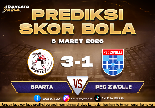 Prediksi Skor Bola Sparta vs Zwolle 8 Maret 2026