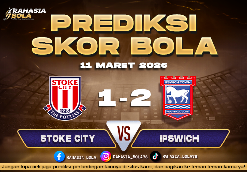 Prediksi Skor Bola Stoke vs Ipswich 11 Maret 2026