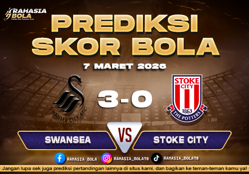 Prediksi Skor Bola Swansea vs Stoke 7 Maret 2026