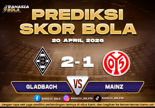 Prediksi Skor Gladbach vs Mainz 20 April 2026 H2H Line Up