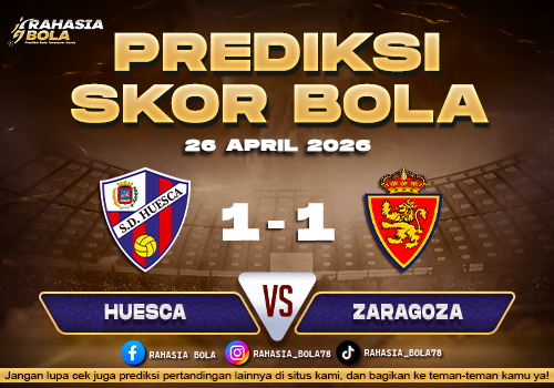 Prediksi Skor Huesca vs Zaragoza 26 April 2026 H2H Lengkap