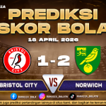 Prediksi Skor Bristol City vs Norwich 18 April 2026 H2H Line Up