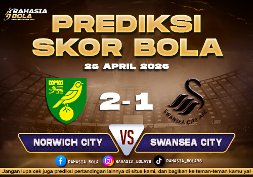Prediksi Liga Inggris Norwich vs Swansea 25 April 2026