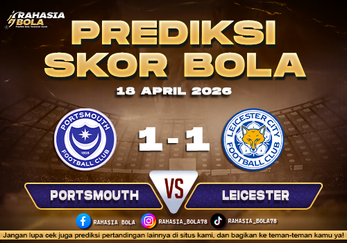 Prediksi Skor Portsmouth vs Leicester 18 April 2026 H2H Line Up