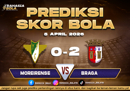 Prediksi Primeira Liga Moreirense vs Braga 5 April 2026