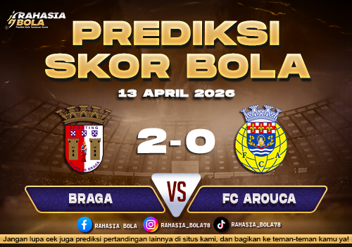 Prediksi Skor Braga vs Arouca 13 April 2026, H2H & Line Up
