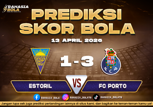 Prediksi Skor Estoril vs FC Porto 13 April 2026, H2H & Line Up