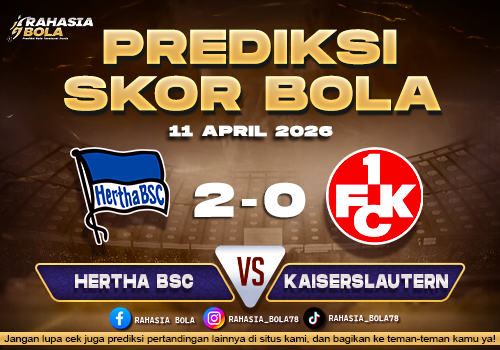 Prediksi Skor Hertha BSC vs Kaiserslautern 11 April 2026 H2H Line Up