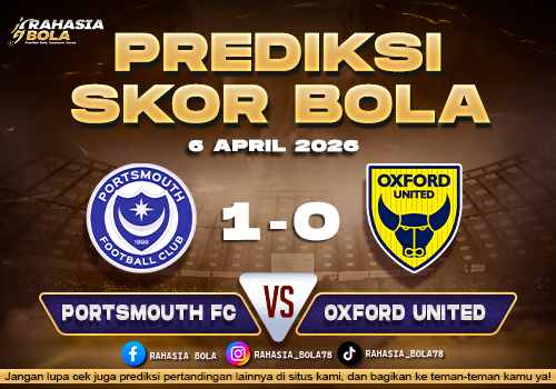 Prediksi Skor Portsmouth FC vs Oxford United FC 6 April 2026