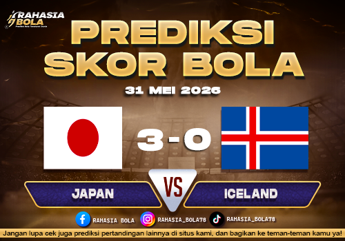 Prediksi Skor Japan vs Iceland 31 Mei 2026 H2H dan Line Up