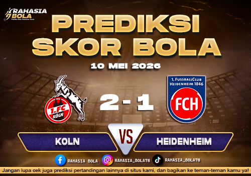 Prediksi Skor Koln vs Heidenheim 10 Mei 2026 H2H Line Up