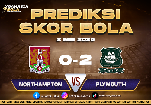 Prediksi Skor Northampton vs Plymouth 2 Mei 2026 Liga Inggris League One