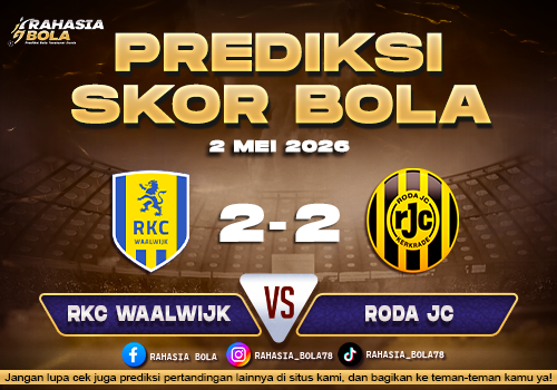 Prediksi Skor RKC Waalwijk vs Roda JC 2 Mei 202 H2H & Line Up