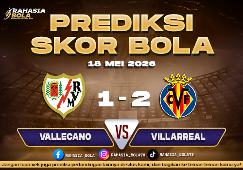 Prediksi Skor Vallecano vs Villarreal 18 Mei 2026 H2H Line Up