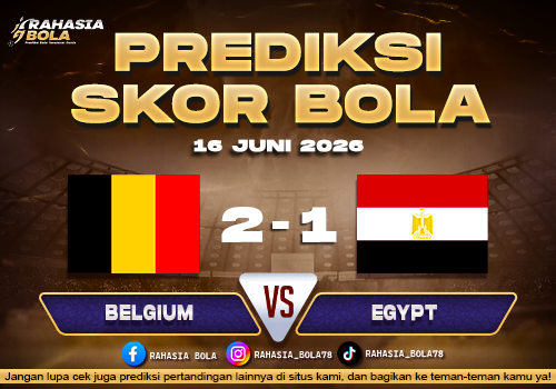 Prediksi Belgium vs Egypt 16 Juni 2026 Piala Dunia Hasil Akhir