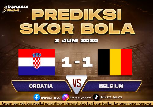 Prediksi Bola Croatia vs Belgium 2 Juni 2026 Pantau H2H & Line Up Lengkap